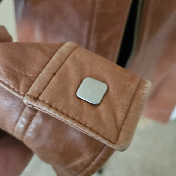 ,VINTAGE Chestnut Leather Jacket - Picture 5 of 8
